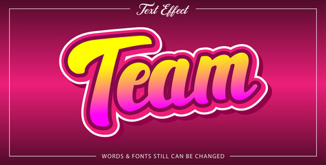 Font effect style team