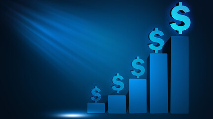 Financial growth chart Investment concept.