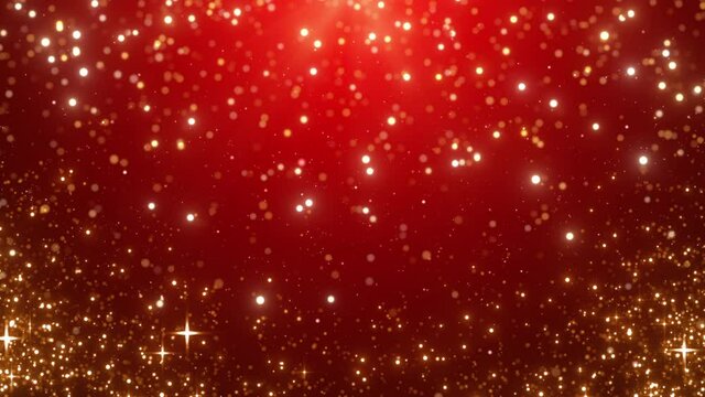 red sparkling christmas party background video