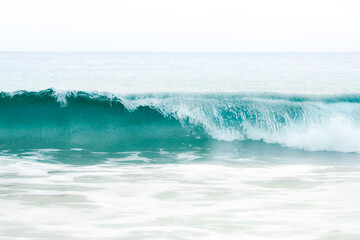 Crushing ocean waves on a sunny day