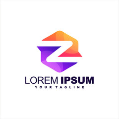 letter z gradient logo design