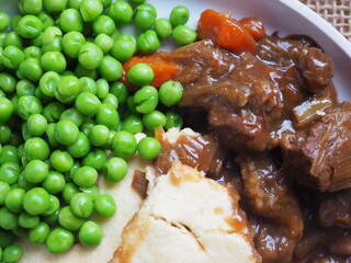 home made beef pie food background 
