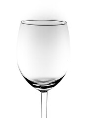 Empty wine glass isolated on white background