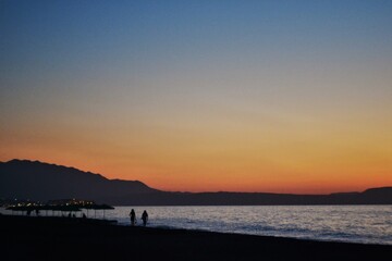 sunset over the sea