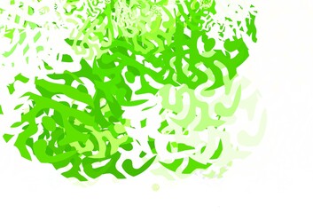 Light Green vector pattern with random forms.