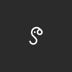 logo s abstract. elephant icon