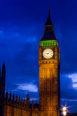 Fototapeta na wymiar The Big Ben by night, London, UK