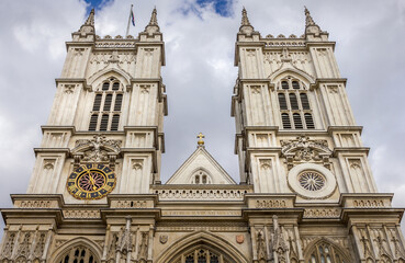 Fototapeta na wymiar View of the Westminster Abbey in London, UK