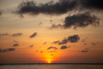 sunset on the sea