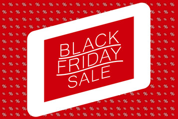 "black Friday" red banner. The design of the banner. Red and white
