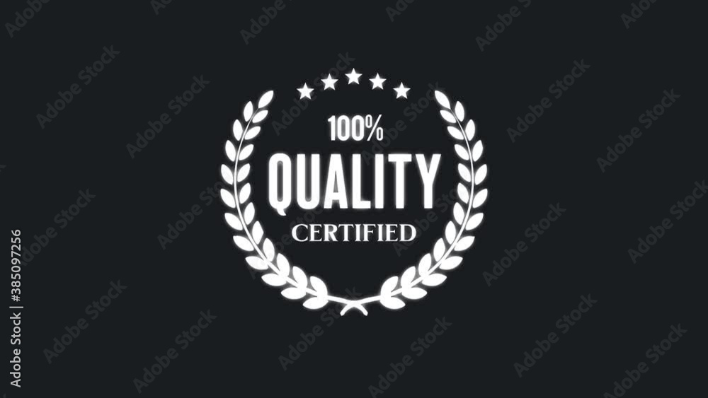 Aufkleber awards quality seal laurel leaves intro animation/ 4k animation of a design palm awards with laurel 
