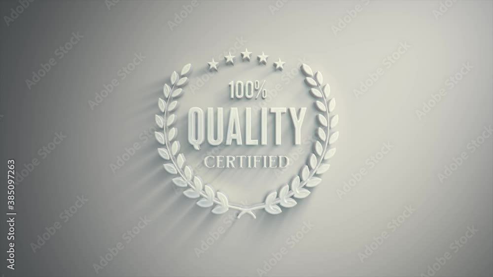 Aufkleber awards quality seal laurel leaves intro animation/ 4k animation of a design palm awards with laurel 