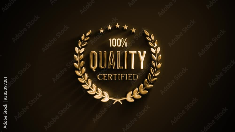 Aufkleber awards quality seal laurel leaves intro animation/ 4k animation of a design palm awards with laurel 