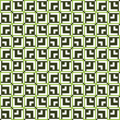 Vector seamless pattern texture background with geometric shapes, colored in black, green, white colors.