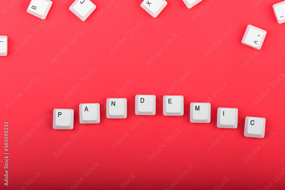 Poster keyboard keys. word 