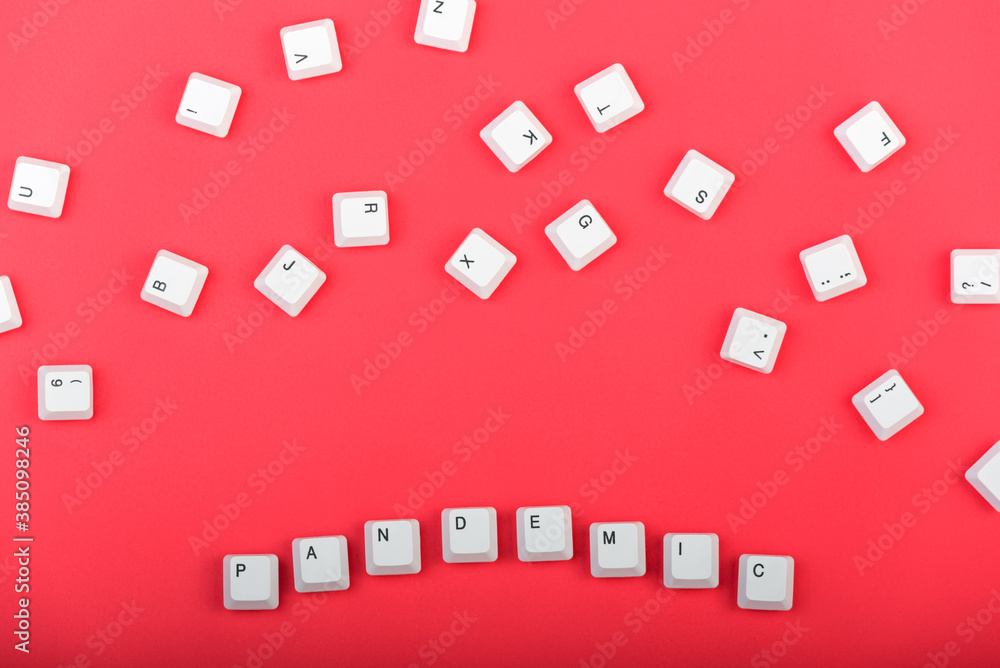 Fototapete keyboard keys. word 