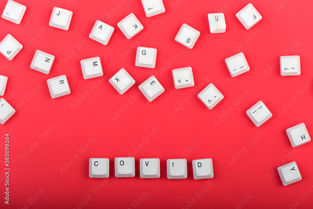 Fototapete keyboard keys. word 