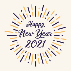Fototapeta na wymiar Happy New Year 2021 - greeting cards
