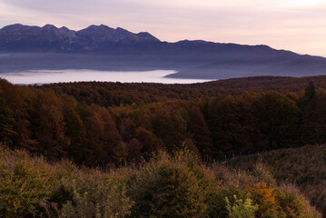 Sunrise at Mount Pizzoc in Italy
