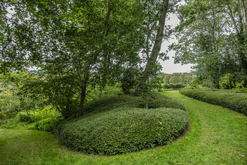 Hanging gardens of Le Havre (Jardins suspendusa) occupy a 17-hectare site in district of Sanvic in Le Havre. Hanging Gardens had some 3,700 plant. Le Havre, France. 