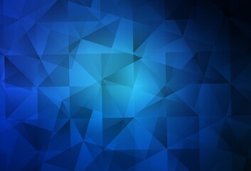 Dark BLUE vector abstract polygonal pattern.