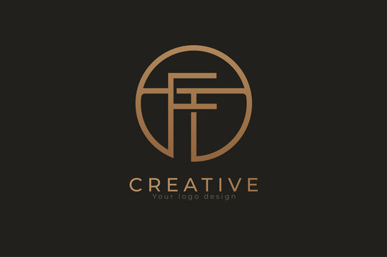 Abstract initial letter F and T logo, usable for branding and business logos, Flat Logo Design Template, vector illustration