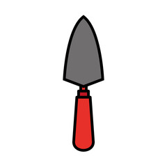 Gardening shovel line and fill style icon design, garden planting and nature theme Vector illustration