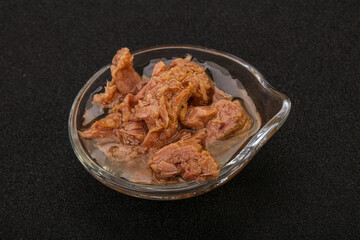 Canned tuna fillet for salad