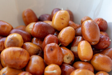 Oleaster Berries (Elaeagnus Angustifolia) in a bowl 