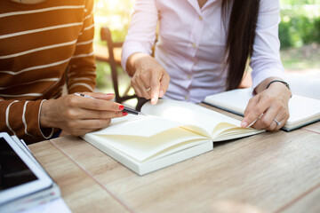 Business team people are consulting and brainstorming for online marketing plan.concept