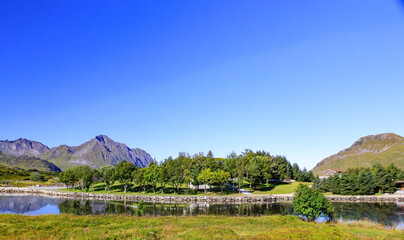 Summer on the Lofoten island in northern Norway