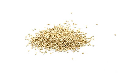 Organic Quinoa (Chenopodium quinoa) seeds isolated. quinoa seeds isolated on white background.