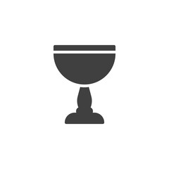Wine goblet vector icon. filled flat sign for mobile concept and web design. Chalice cup glyph icon. Symbol, logo illustration. Vector graphics