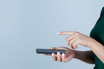 woman hand smart phone