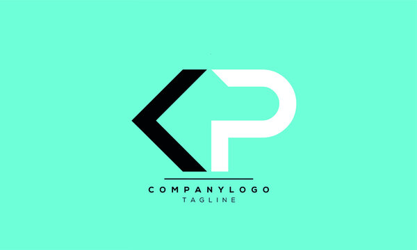 Alphabet letters Initials Monogram logo KP