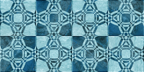 Natural stone, marble and granite tiles. Colored mosaic, interior design element. Background texture