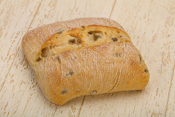 Italian ciabatta bread with olive