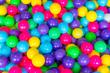 Fototapeta na wymiar colour fool ball in children playground background
