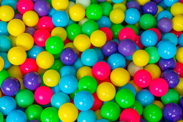 colour fool ball in children playground background