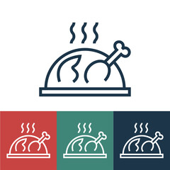 Linear vector icon with warm turkey