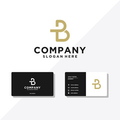 letter B logo and business card design