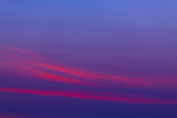 Fototapeta na wymiar Clouds in the sky before sunrise at dawn.