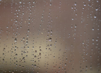 Naklejka na ściany i meble raindrops on window