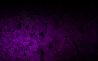 Obraz premium Dark Purple vector polygonal pattern.