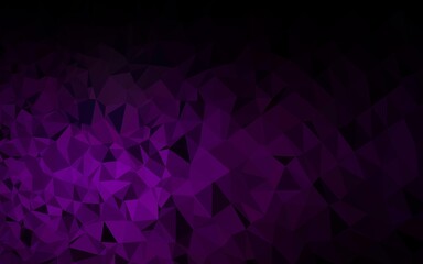 Dark Purple vector polygonal pattern.