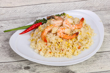 Thai style fried rice with prawn