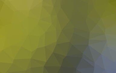 Light Green, Yellow vector shining triangular pattern.