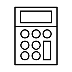 Fototapeta na wymiar Calculator line style icon design, Mathematics finance device electronic education office object and accounting theme Vector illustration