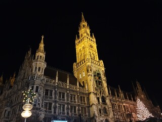 city cathedral at night