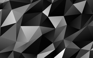 Dark Silver, Gray vector polygonal template.